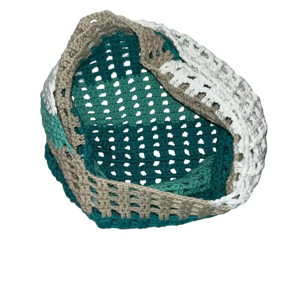Handmade Crochet Colorblock Willow Shoulder Bag - Picture 3 of 3